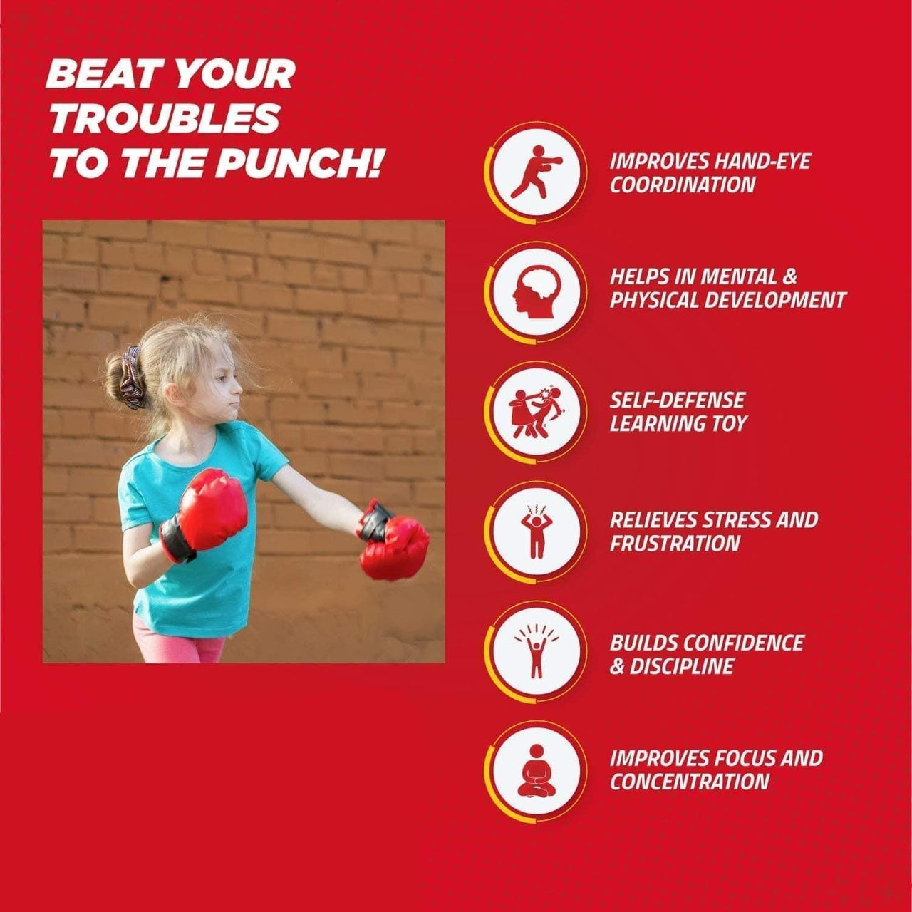 Kids Punching Bag Stand PeekWise