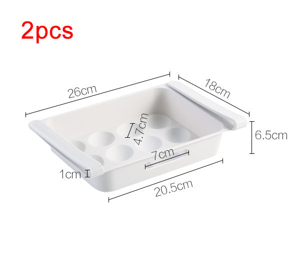 A sliding drawer for organizing the refrigerator