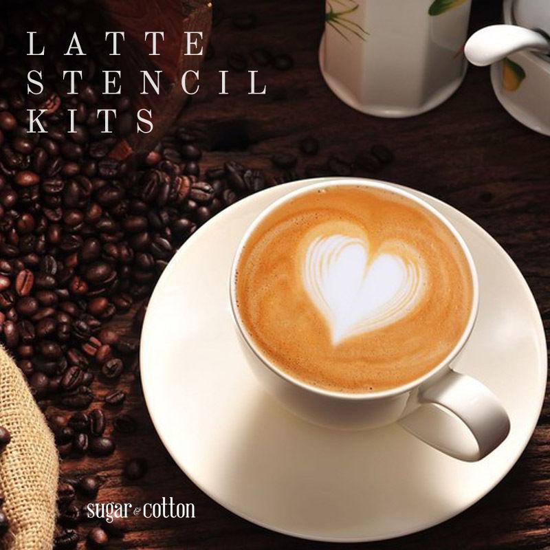 Latte Stencil Kit - 16 Piece Set