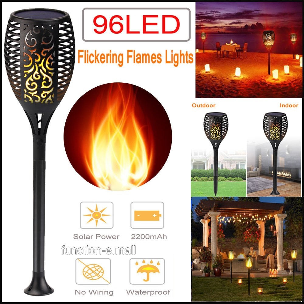 2 PCS Solar Led Torch Light Dancing Flame Edition