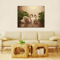 Thumbnail for Swan Moonlight Lake - Van-Go Paint-By-Number Kit