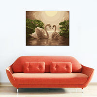 Thumbnail for Swan Moonlight Lake - Van-Go Paint-By-Number Kit