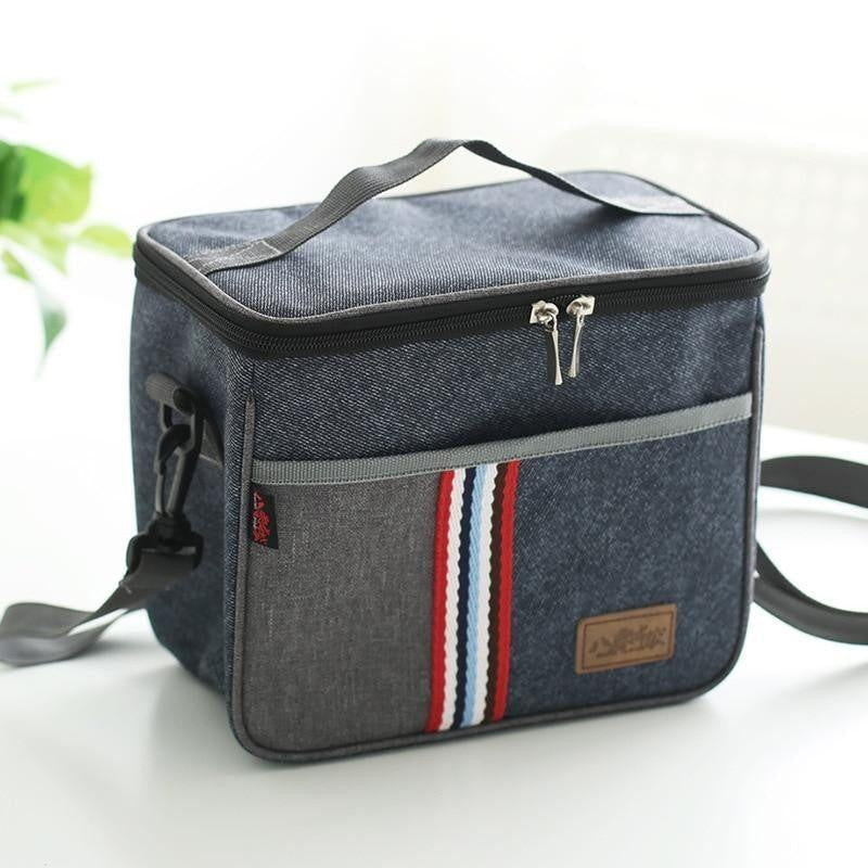 Premium Denim Insulated Lunch Bag - PeekWise