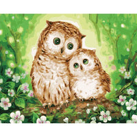Thumbnail for Glowing Owl Family - Van-Go Paint-By-Number Kit