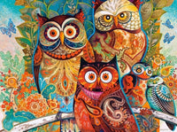 Thumbnail for Abstract Owls - Van-Go Paint-By-Number Kit