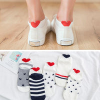 Thumbnail for 5 Set Heart Ankle Socks
