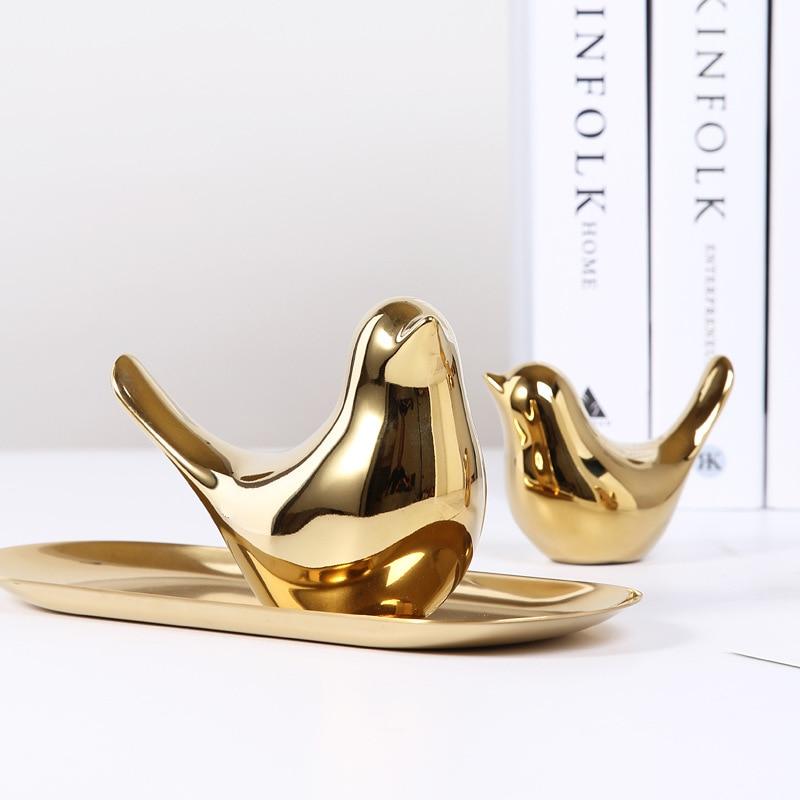 Gold Bird Figurine PeekWise