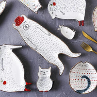 Thumbnail for Cartoon Animal Ceramic Dish Plates PeekWise