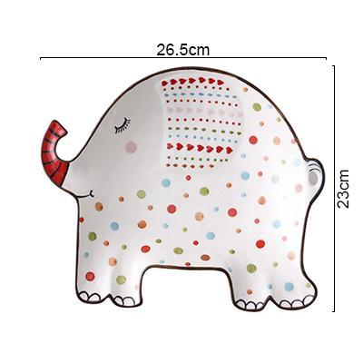 Cartoon Animal Ceramic Dish Plates PeekWise