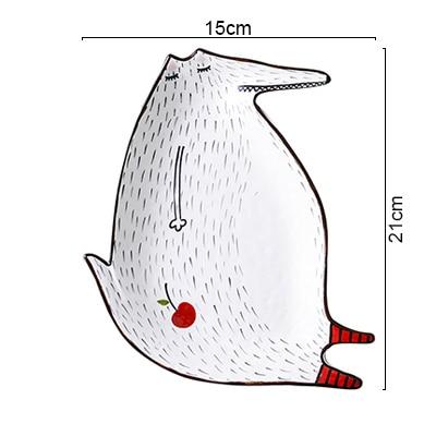 Cartoon Animal Ceramic Dish Plates PeekWise
