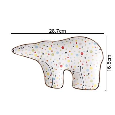Cartoon Animal Ceramic Dish Plates PeekWise
