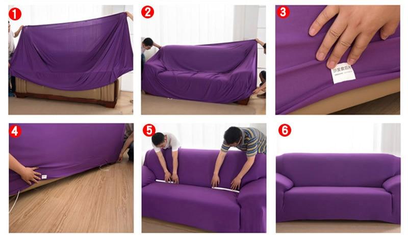 Magic Sofa Cover (Solid Color)