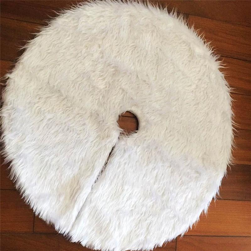 White Christmas Plush Tree Carpet