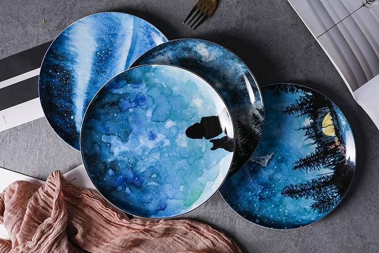 Nighttime Ceramic Plate PeekWise