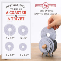 Thumbnail for Felt Sheep Coaster Set Pieces PeekWise