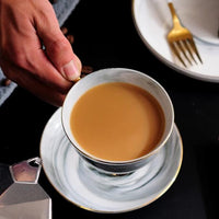 Thumbnail for Hand-Painted Coffee Cup Saucer PeekWise