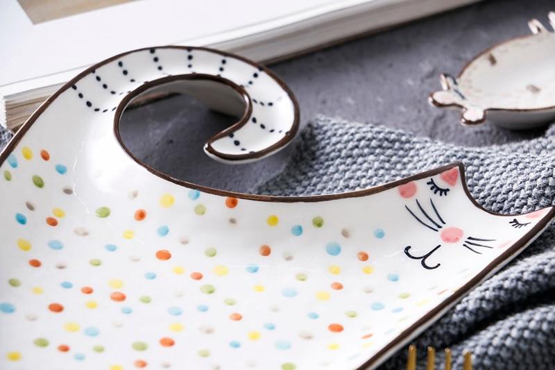 Cartoon Animal Ceramic Dish Plates PeekWise