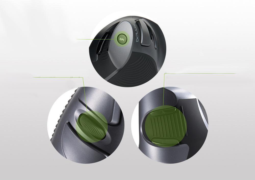 Ergonomic Vertical Wireless 6 Button Mouse