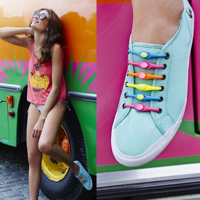 NoTie - 12 Silicone Elastic No Tie Shoe Laces