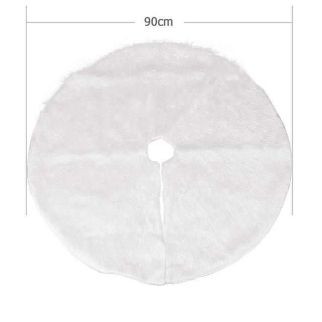 White Christmas Plush Tree Carpet