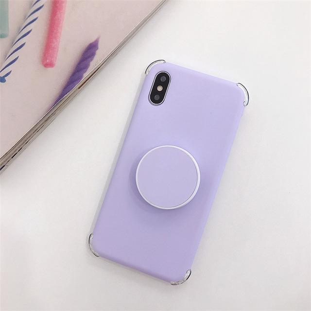 Candee - Matte Silicone iPhone Cover with Ring