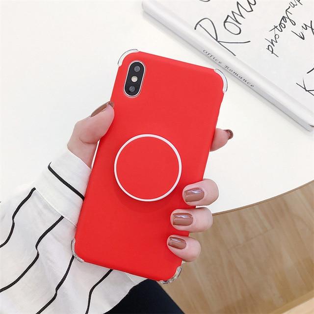 Candee - Matte Silicone iPhone Cover with Ring