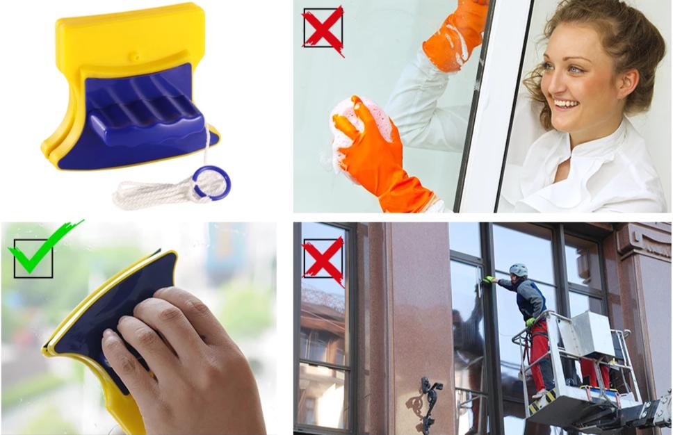 MagnaKlean - Double Sided Glass Cleaning Magnetic Brush