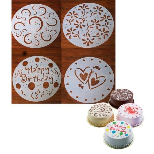 Betty - 4 Piece Set Cake Mold Stencil