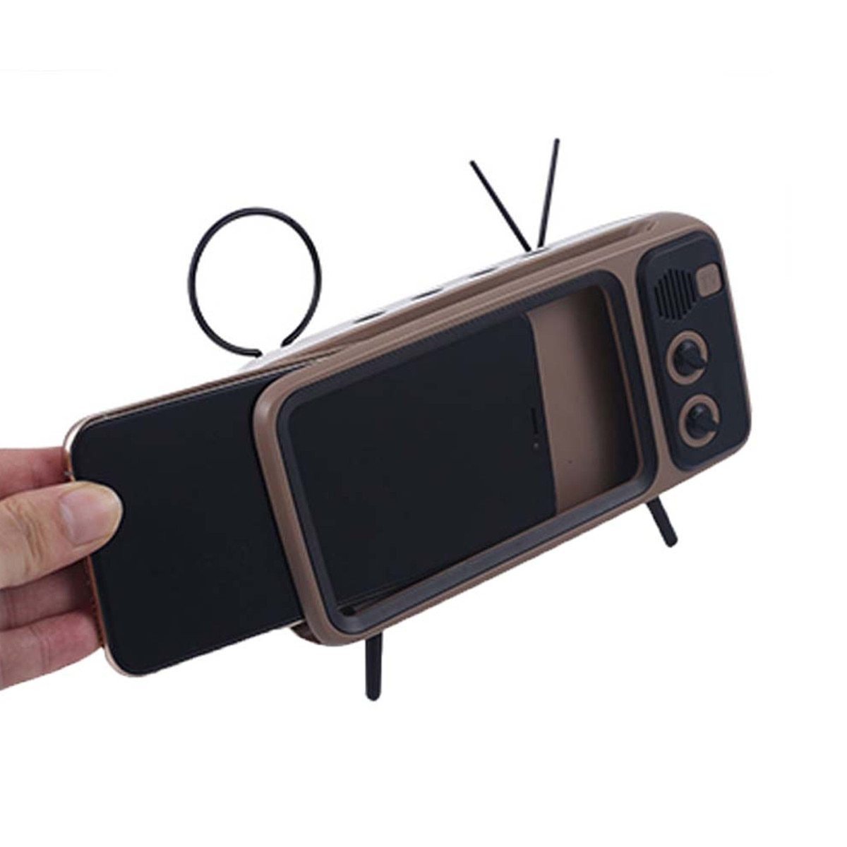 Retro TV Bluetooth Speaker Mobile Phone Holder