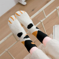 Thumbnail for Winter Cat Claws Warm Sleep Floor Socks