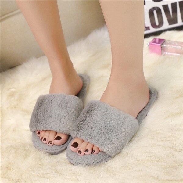 Faux Fur Fluffy Slippers
