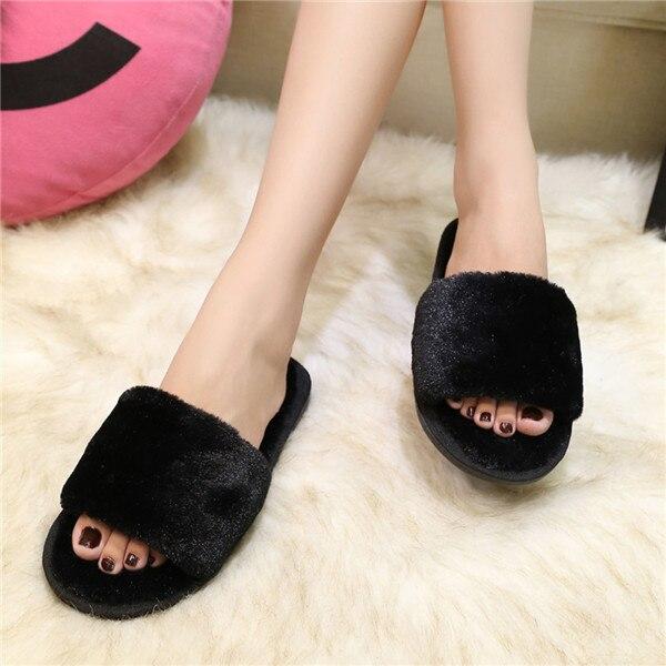 Faux Fur Fluffy Slippers