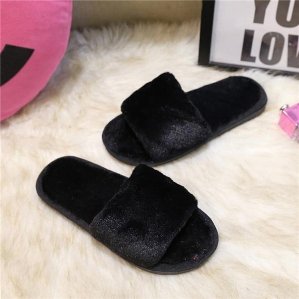 Faux Fur Fluffy Slippers