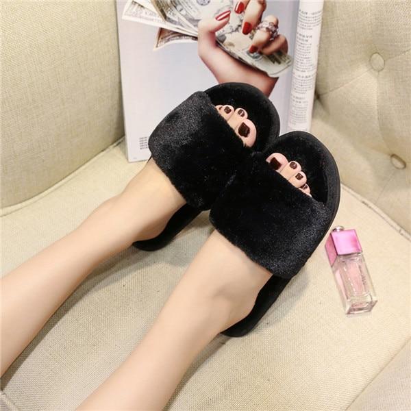Faux Fur Fluffy Slippers