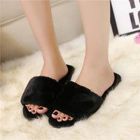 Thumbnail for Faux Fur Fluffy Slippers
