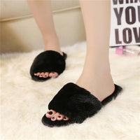 Thumbnail for Faux Fur Fluffy Slippers
