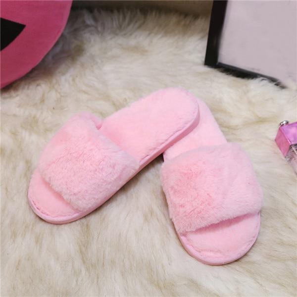Faux Fur Fluffy Slippers