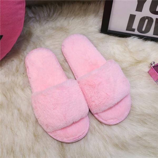 Faux Fur Fluffy Slippers