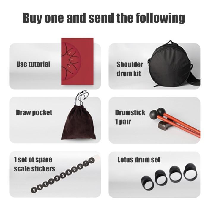 6 inch 8-Tone Steel Tongue Drum