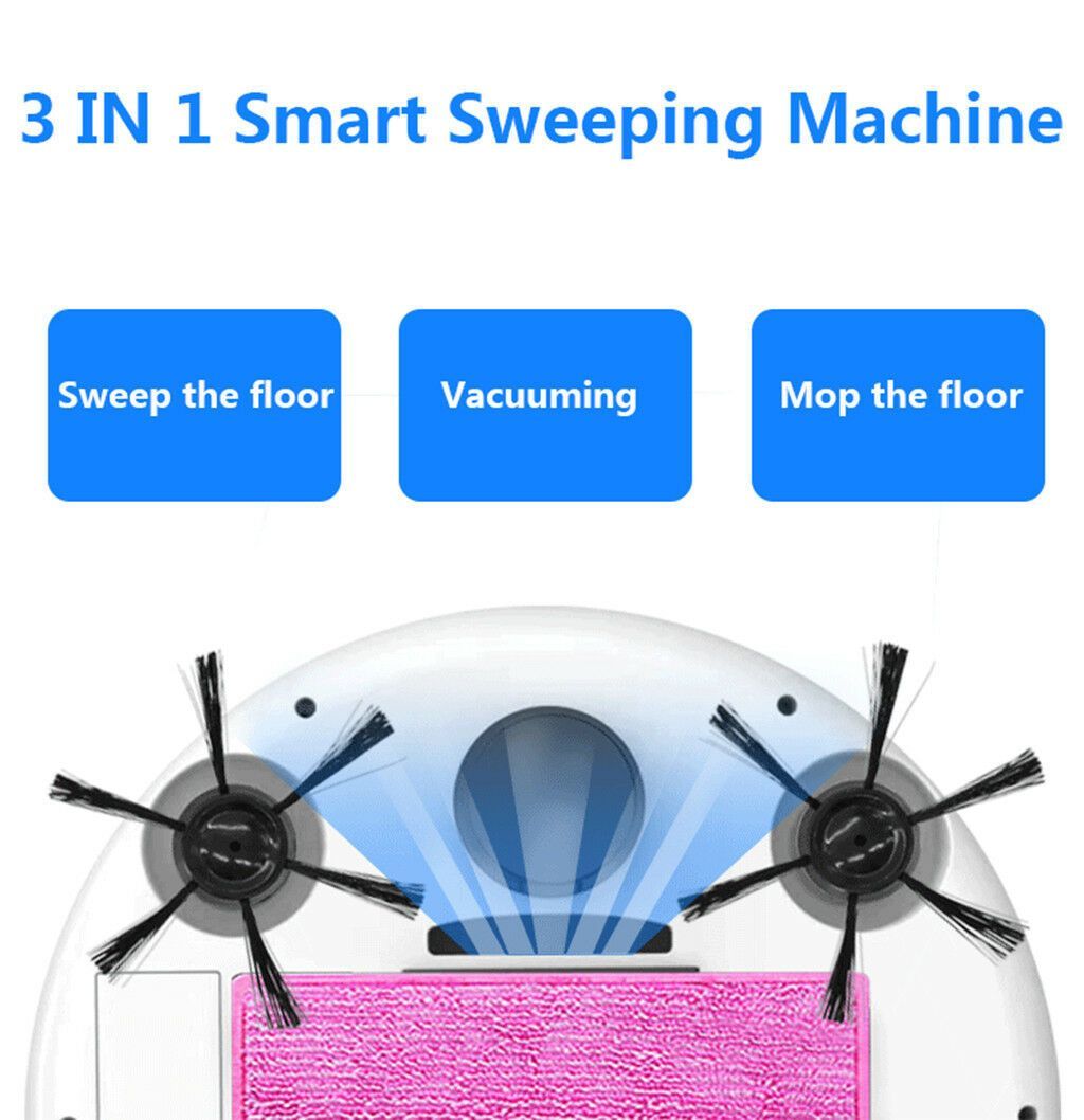 3-in-1 Smart Sweeping Robot with Vacuuming & Mopping