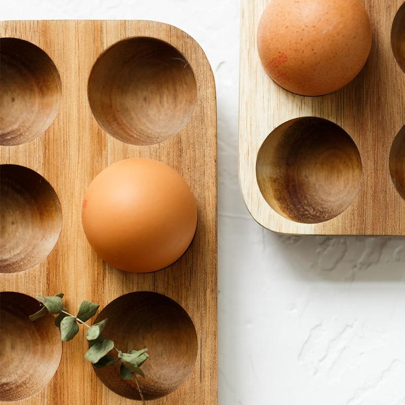 Wooden Egg Storage Box PeekWise