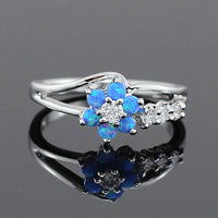 Thumbnail for Flower Fire Opal Rings