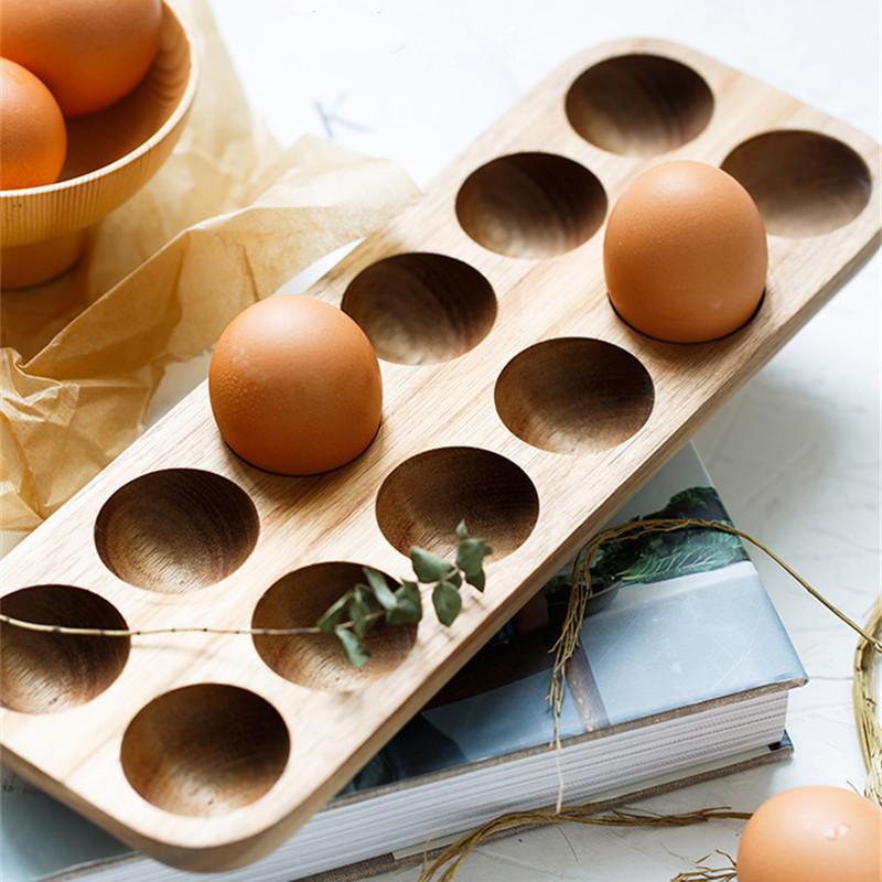 Wooden Egg Storage Box PeekWise