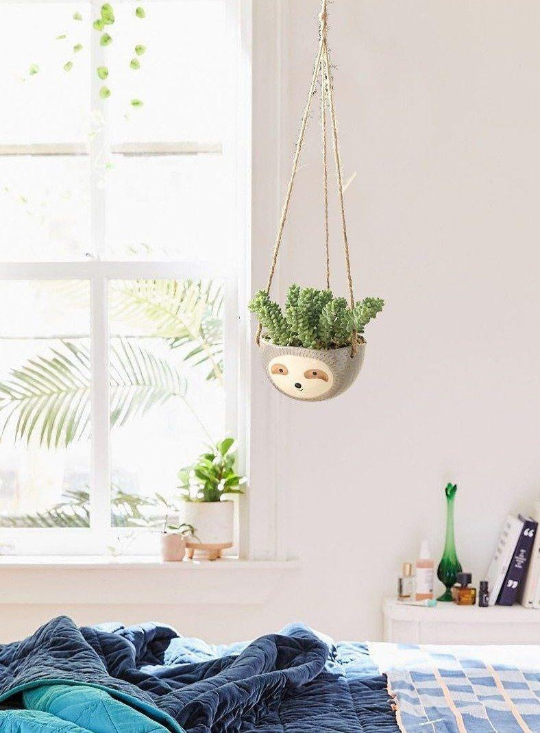 Hanging Sloth Flower Pot PeekWise