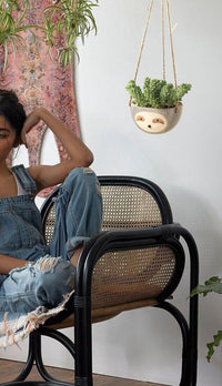 Thumbnail for Hanging Sloth Flower Pot PeekWise