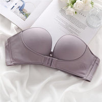 Thumbnail for Strapless Front Buckle Lift Bra