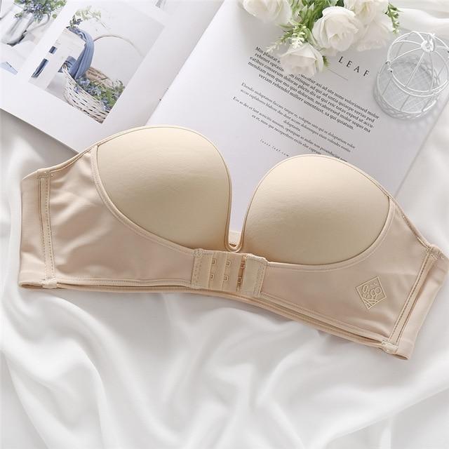 Strapless Front Buckle Lift Bra