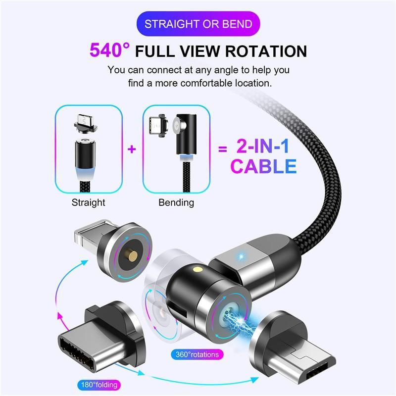 Double 360° Magnetic Cable