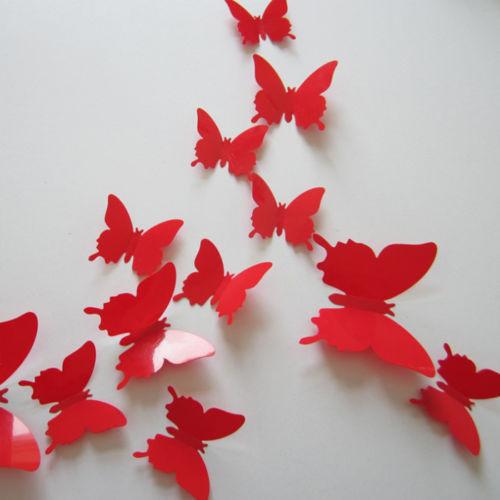Butterfly 3D Wall Stickers - 12 Pieces