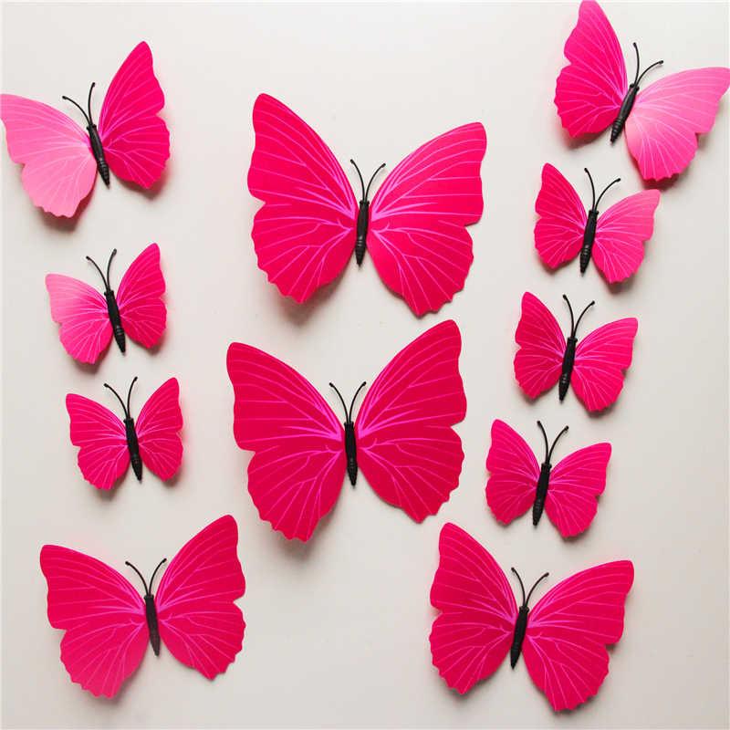 Butterfly 3D Wall Stickers - 12 Pieces